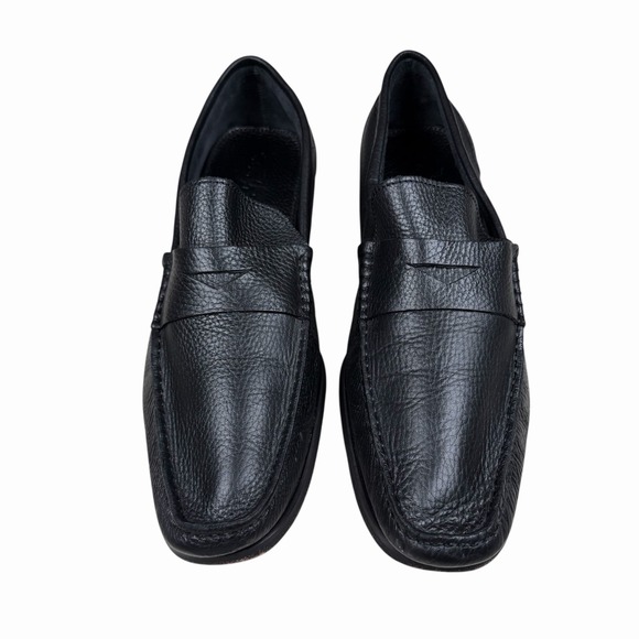 Sandrino PLACIDO Leather Men\'s Penny Loafer Shoe Black Sz 10.5 D‎ main image 5